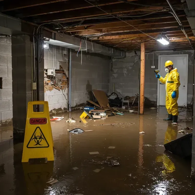 Flooded Basement Electrical Hazard in Johnson County, WY Property